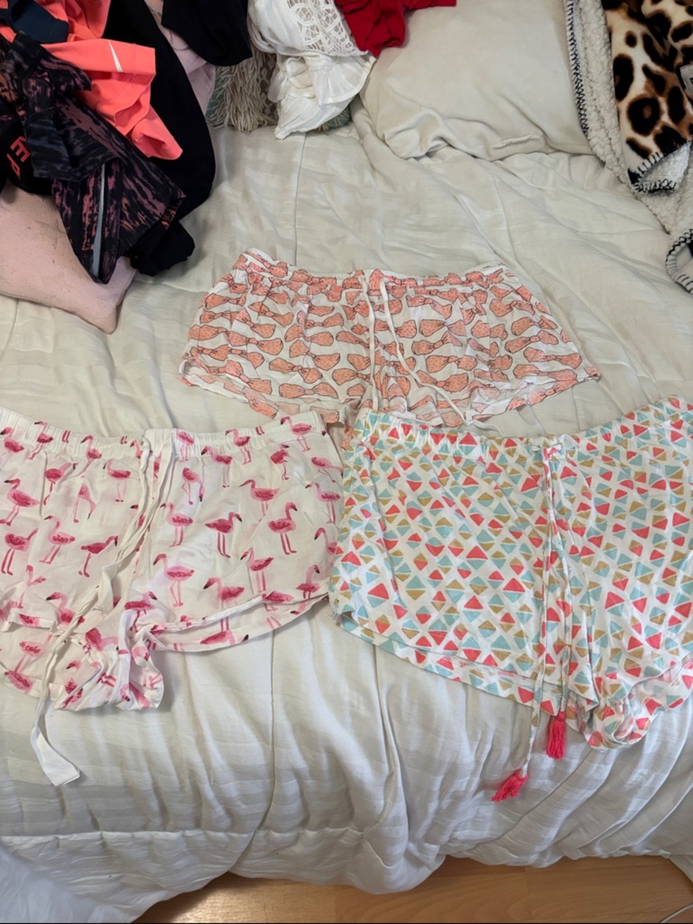 Forever 21 Pink and Coral Printed Women’s Shorts Trio